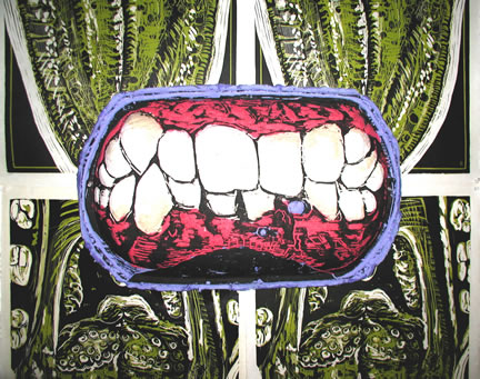 "Potrait of George Bush's (1st) Mouth "Read My Lips"